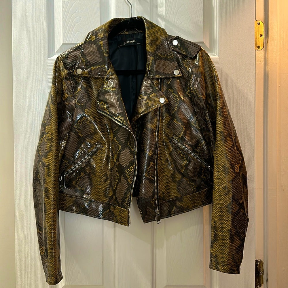 Zara Basic Faux Leather Jacket